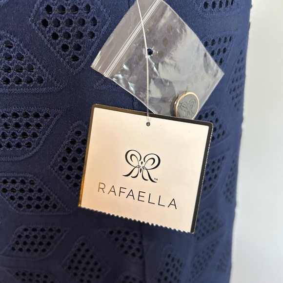 Navy Blue Eyelet Dress with Tassel Tie - Picture 5 of 7